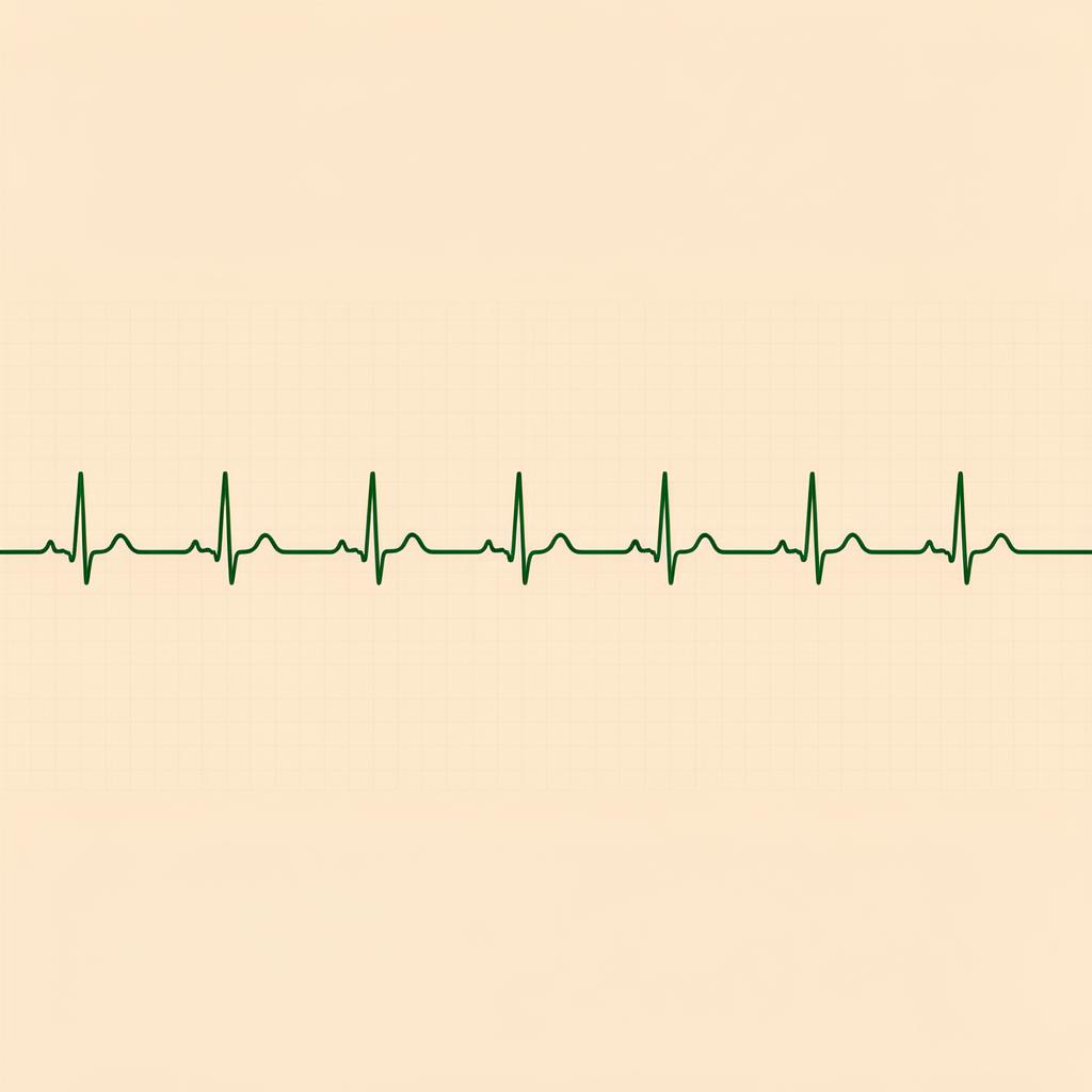 Traçado eletrocardiográfico contínuo em papel milimetrado — registro tipo Holter